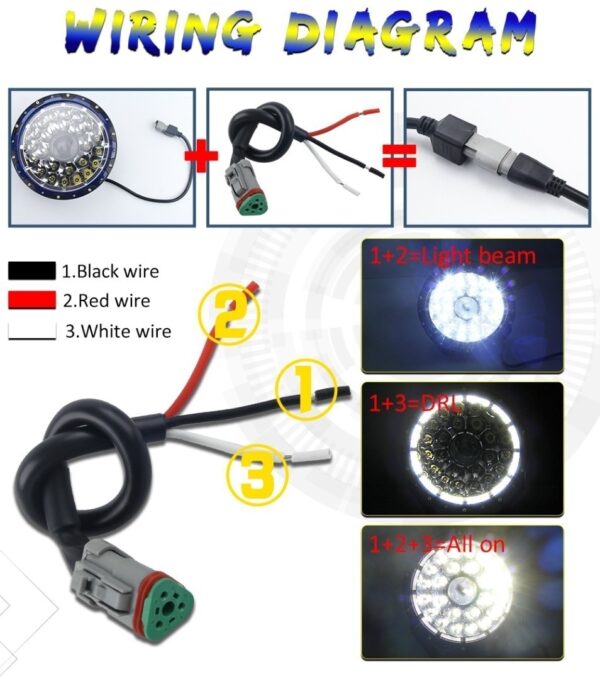 Flex 9" LED Laser Spot Light With DRL - Image 15