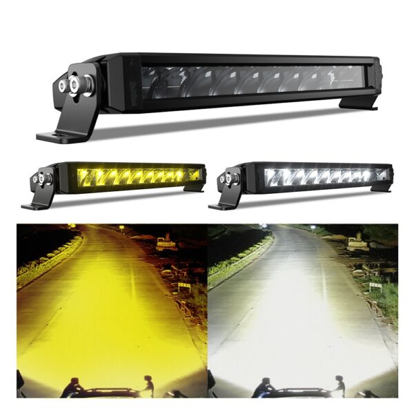 6" White and Golden LED Light Bar