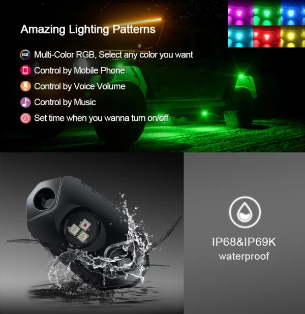 Flex RGB Rock light kit ( x6 ) - Image 3