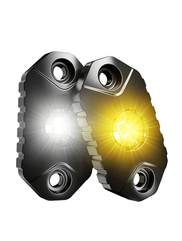 Dual colour LED Rock Light ( White & Yellow )